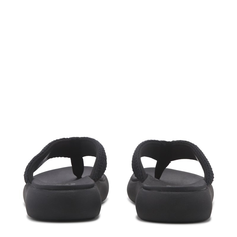 Women's Asana Luxe Flip Flop Sandals (Black)
