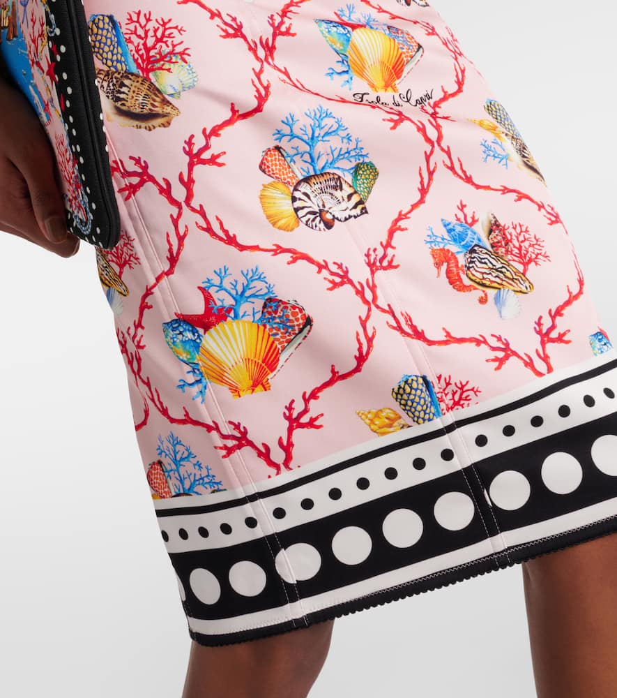 Capri printed silk-blend minidress
