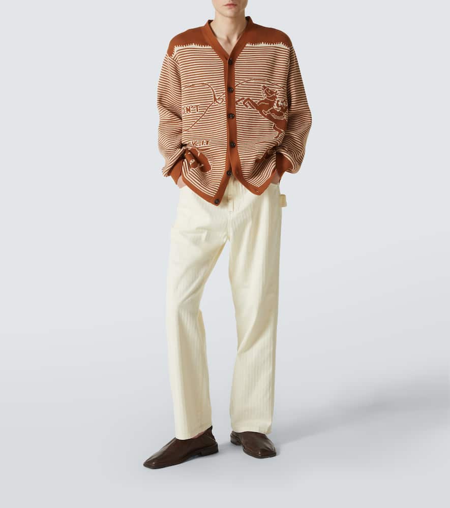 Buckaroo striped cotton cardigan