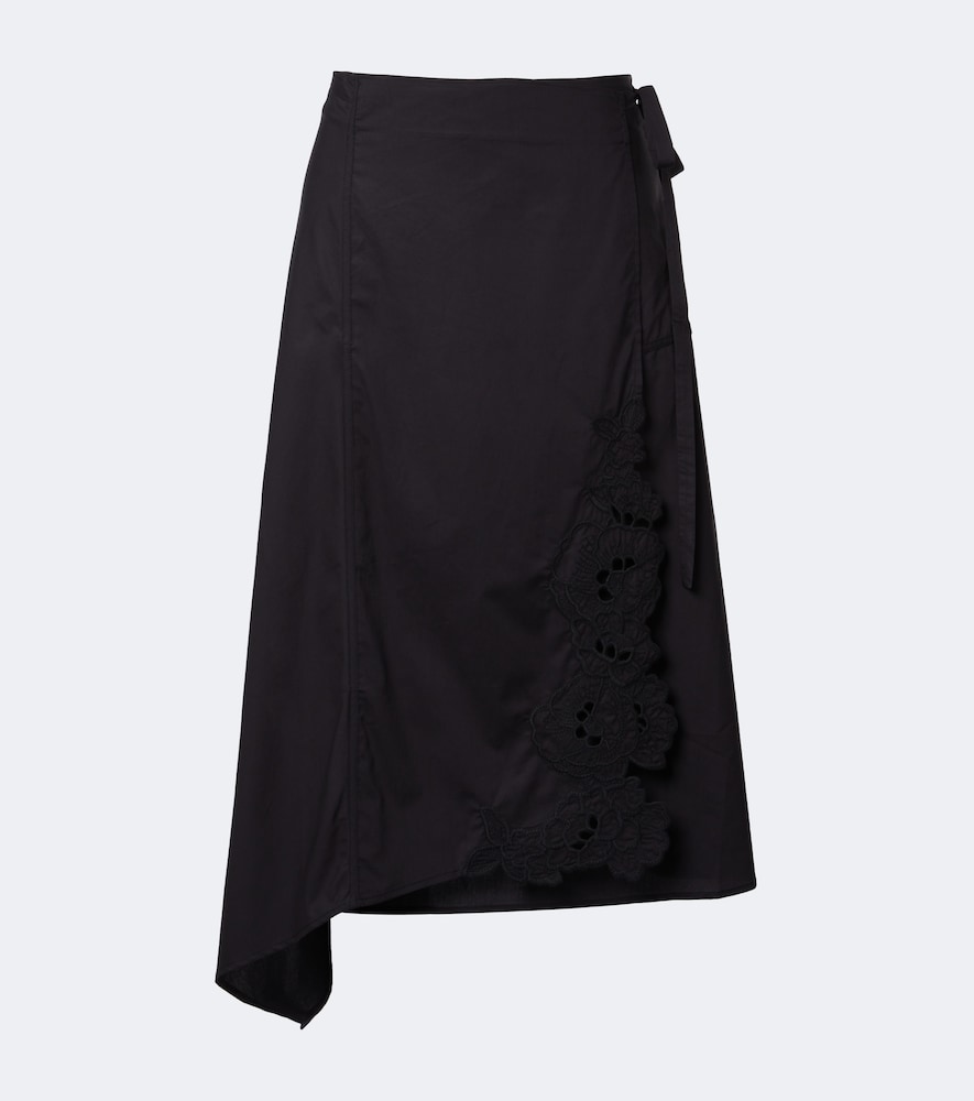 Klara asymmetric cotton midi skirt