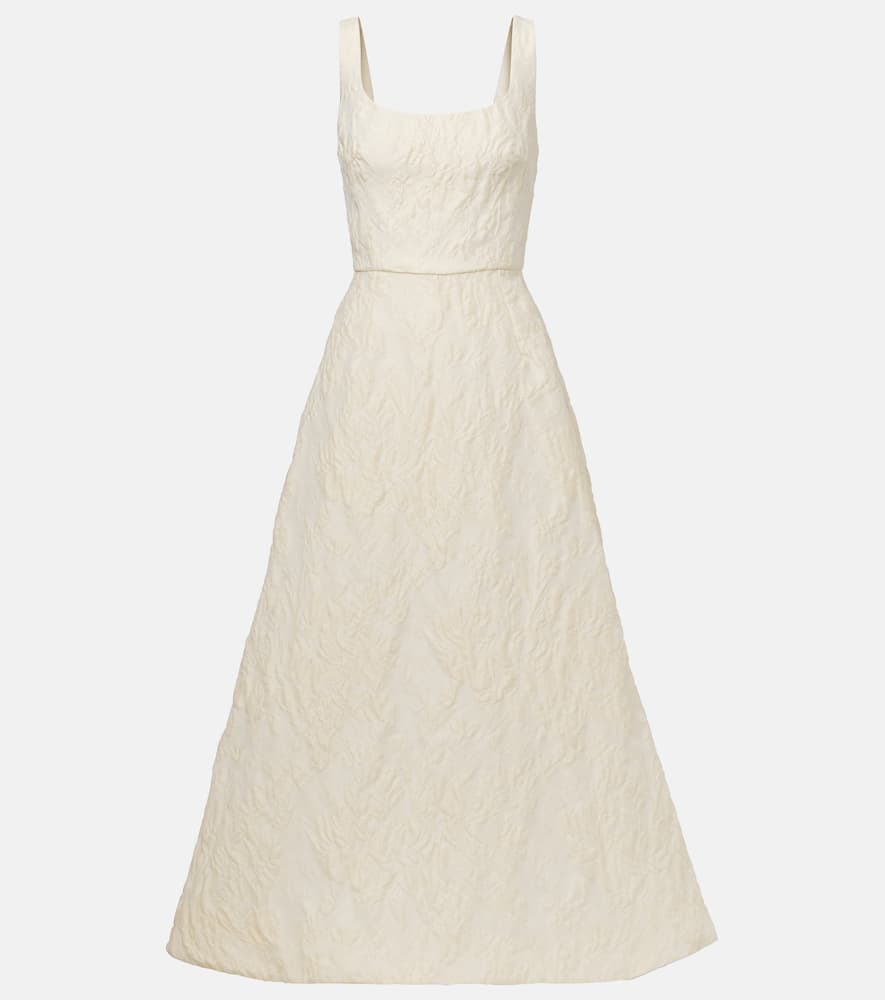 Floral jacquard gown