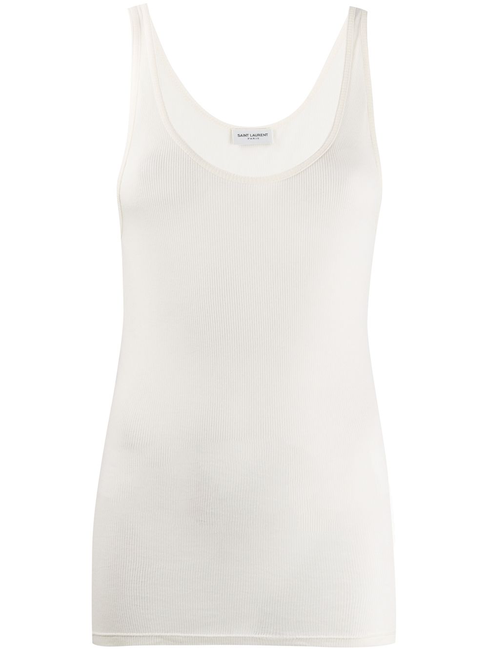 Fine ribbed tank top - Black