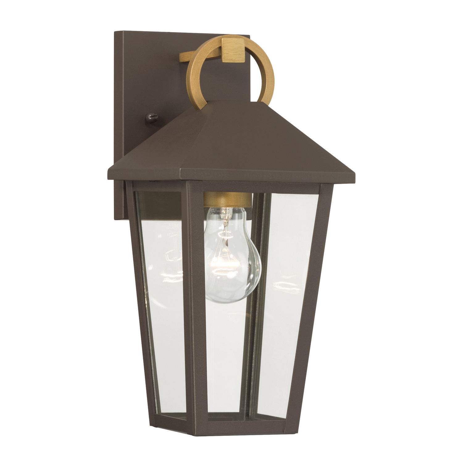 Painted Legacy Brass Outdoor Wall Lantern from the Bayra Collection
