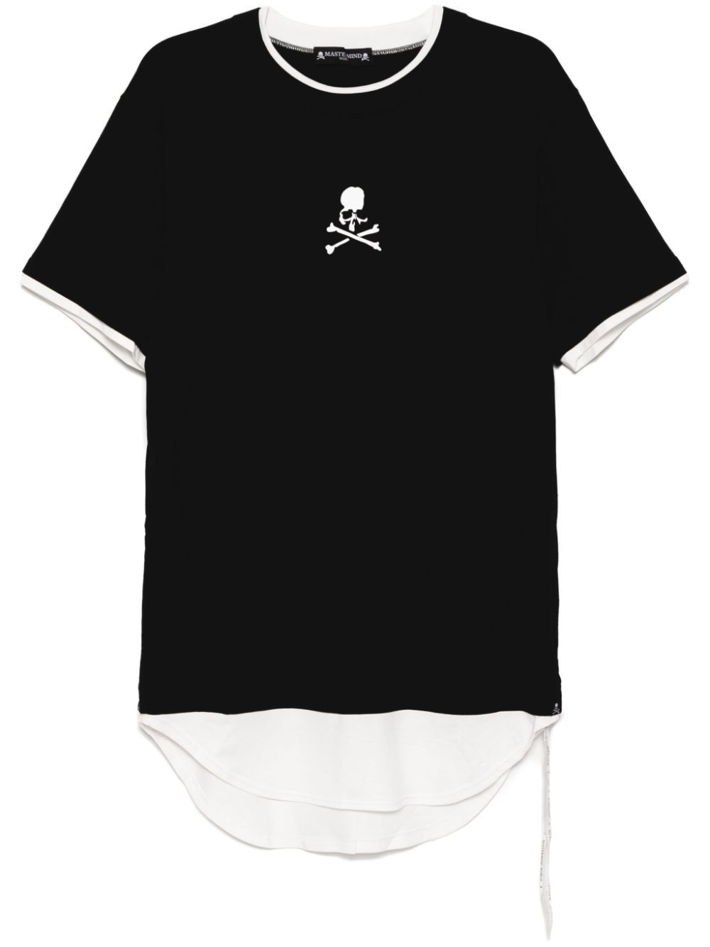 Logo print layered T-shirt - Black