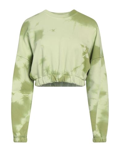 Woman Sweatshirt Light green Size S Cotton