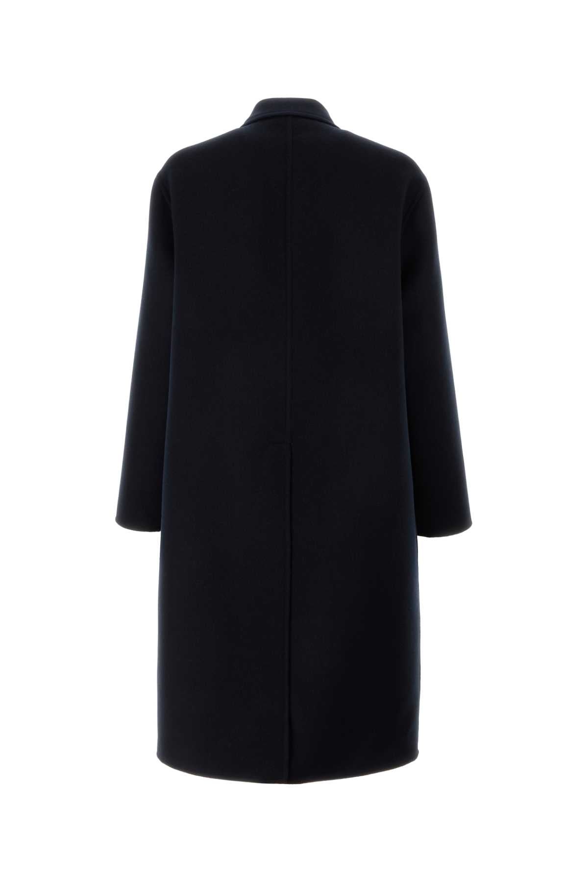 Gucci Navy Blue Wool Blend Coat