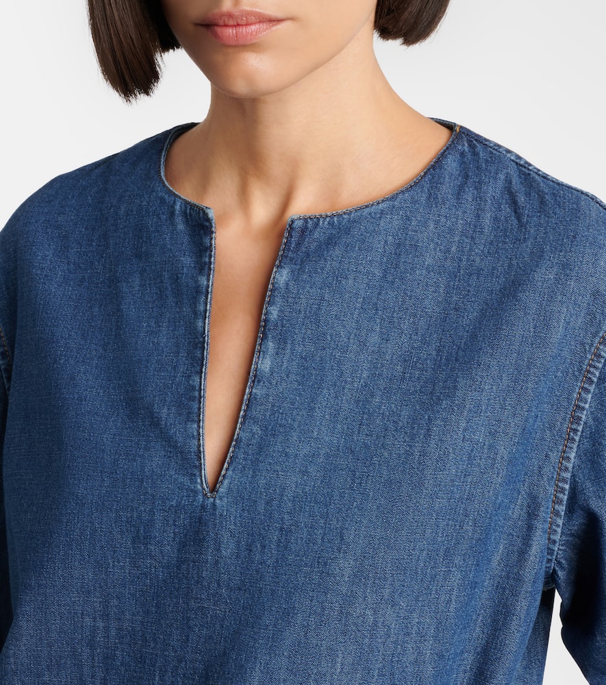VGold chambray minidress