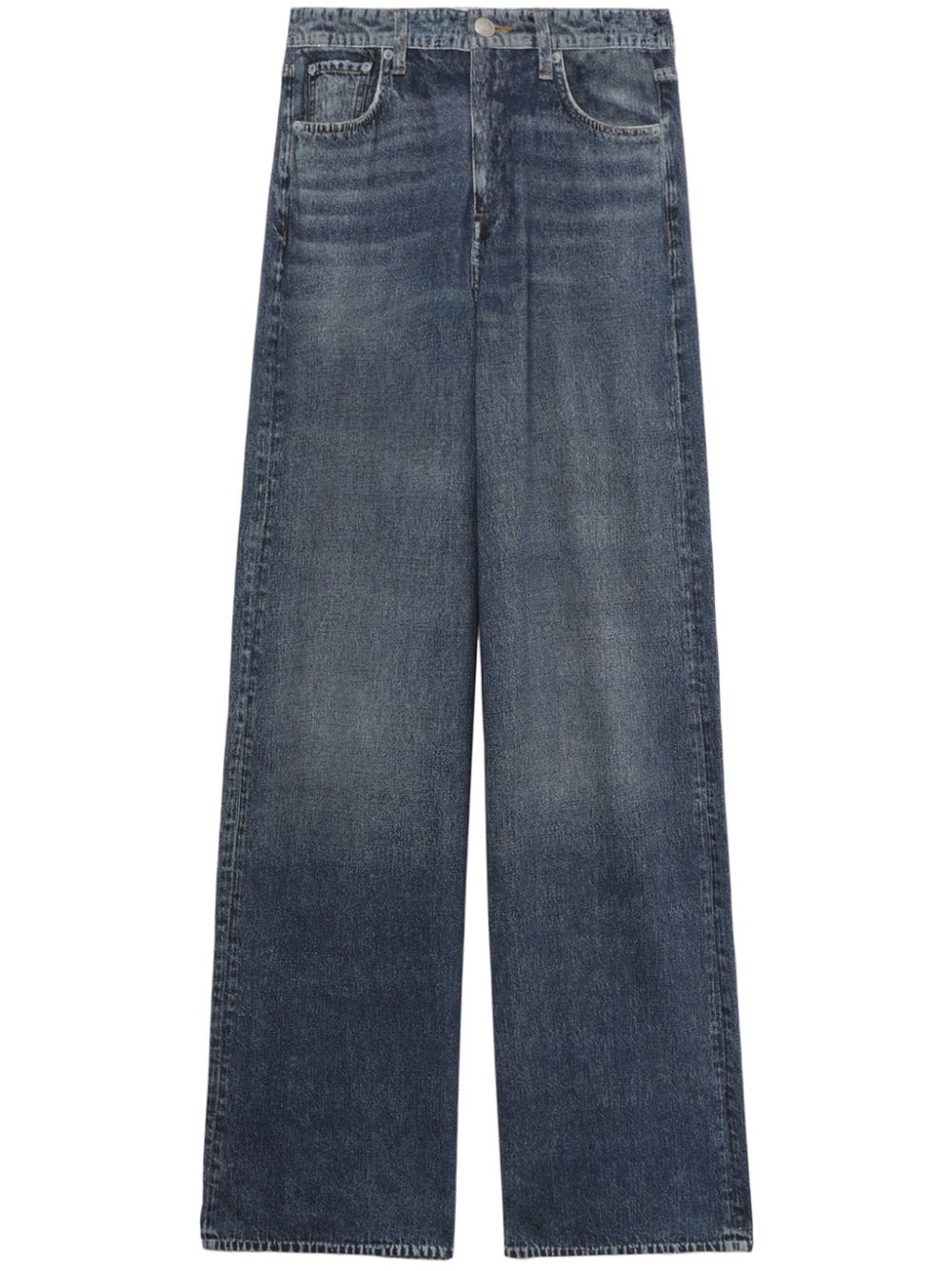 Mid-rise wide-leg jeans - Blue
