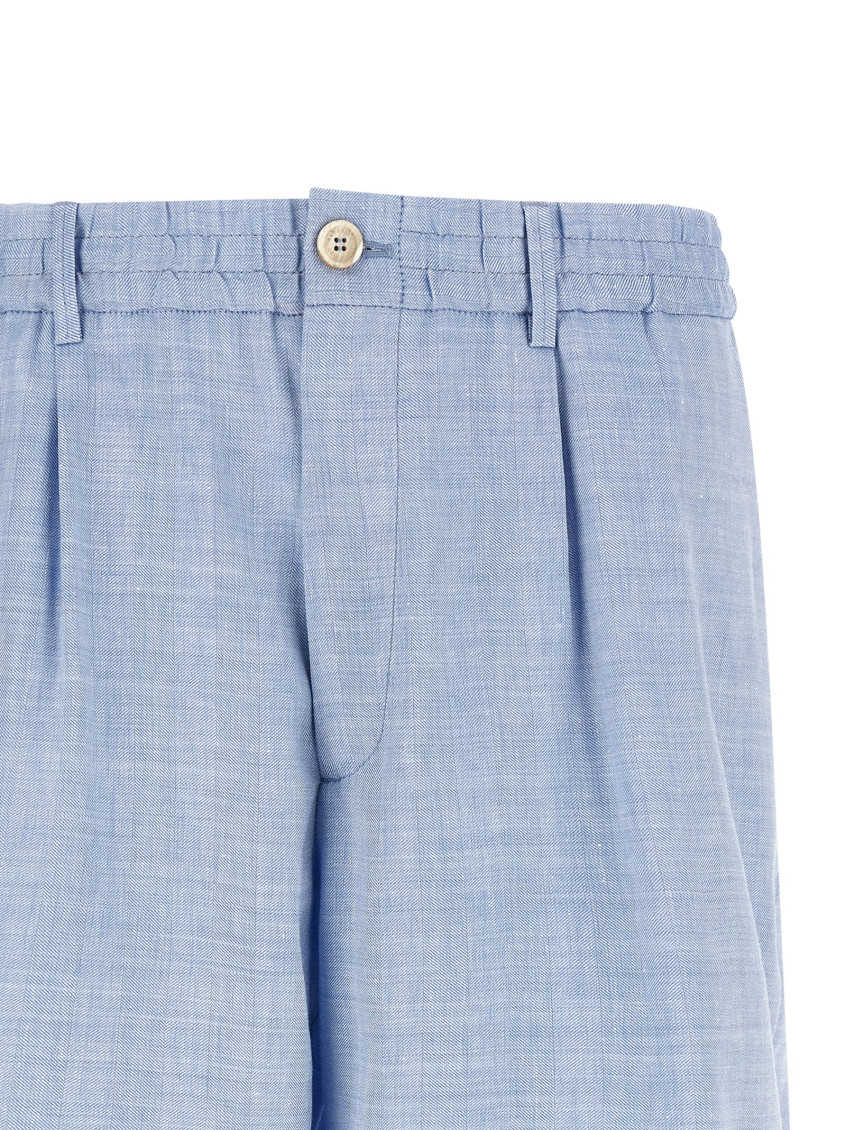 Light Blue Chevron Shorts