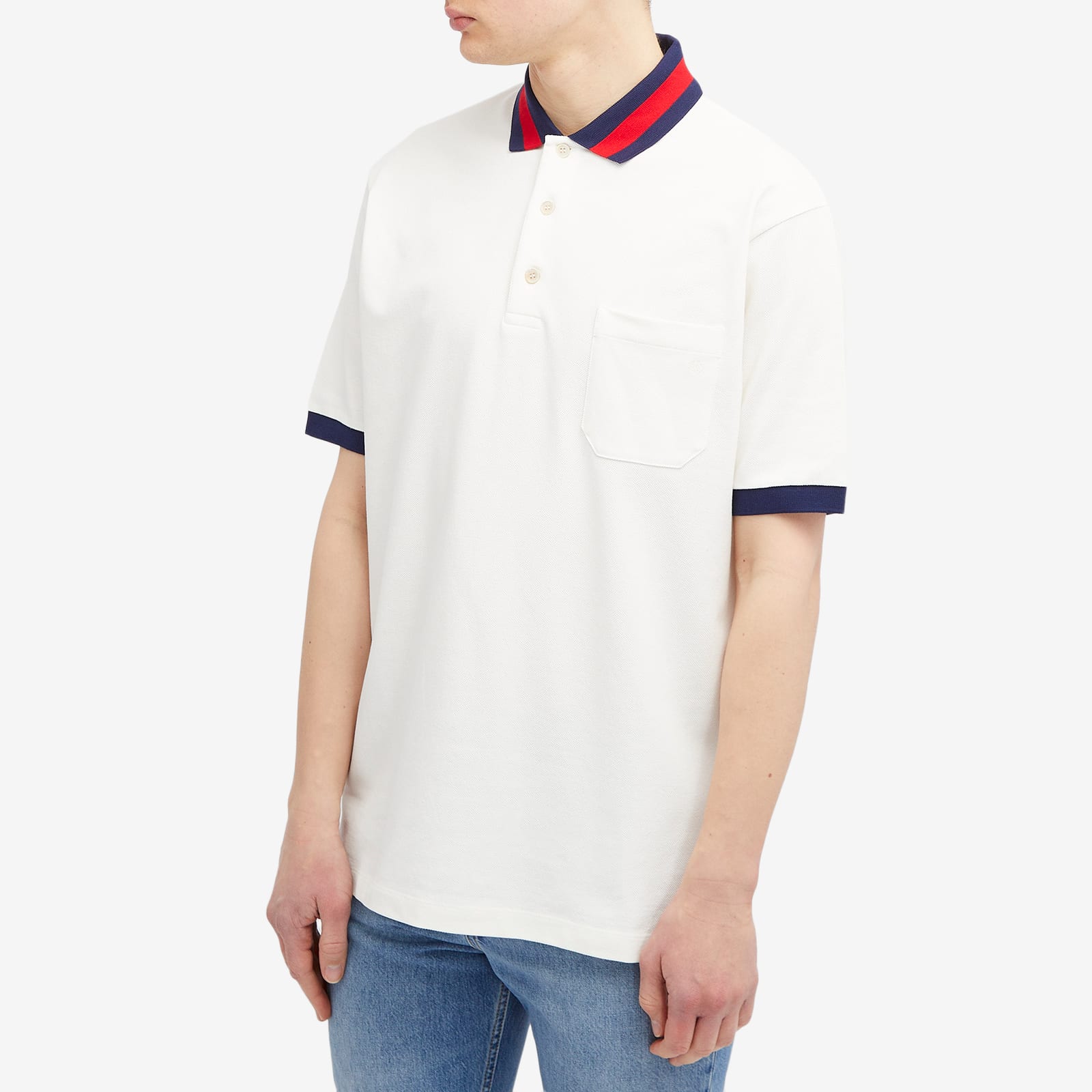 Men's GRG Collar Polo Shirt in Milk