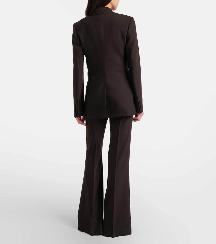 Rhein high-rise wool flared pants