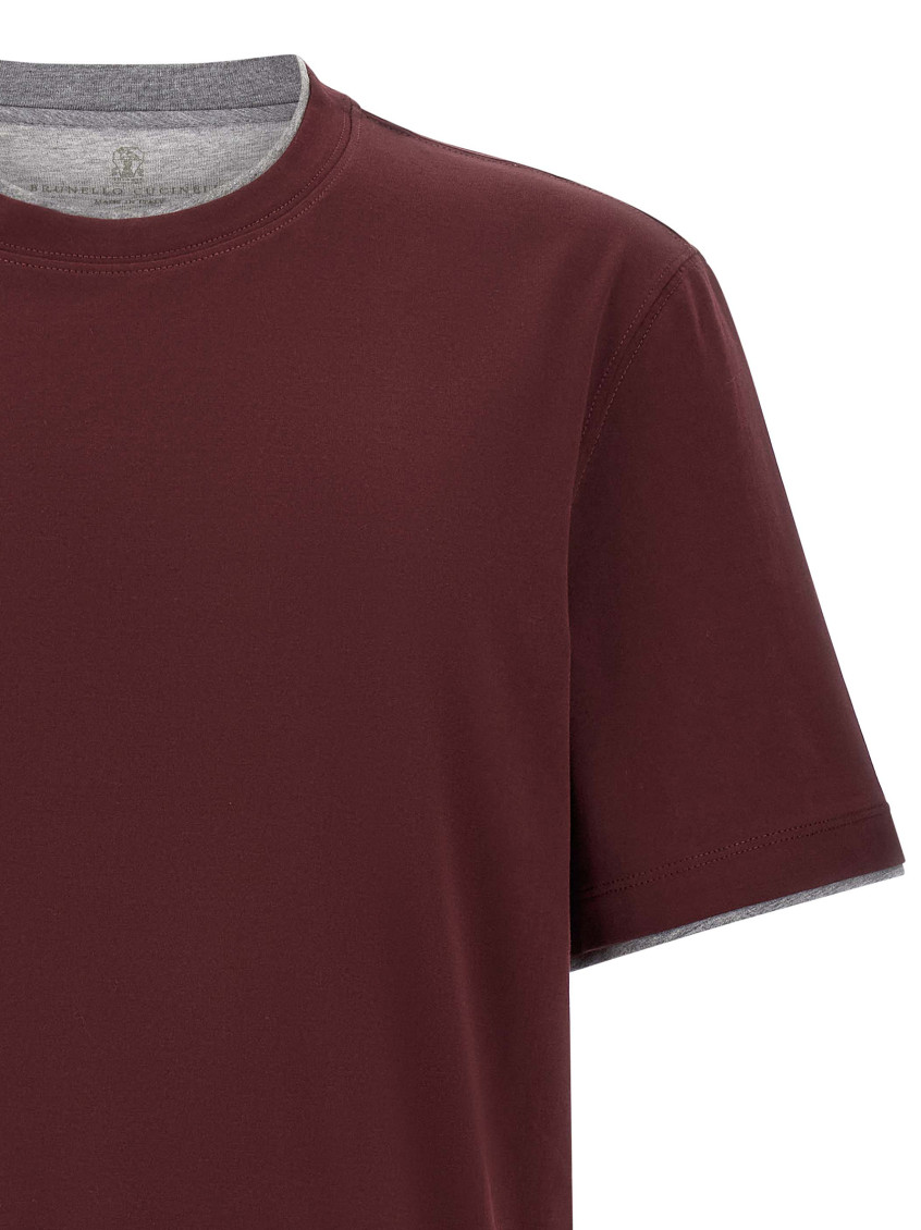 Maroon Solid Crew Neck T-Shirt
