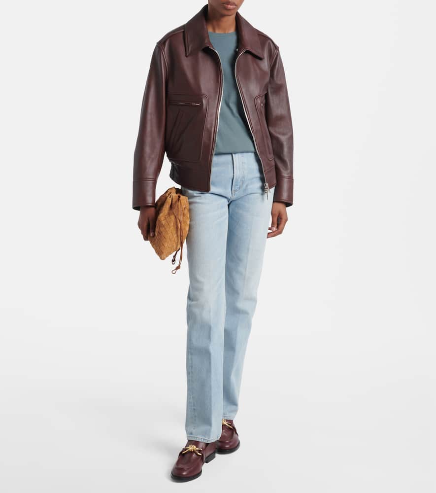 High-rise bootcut jeans