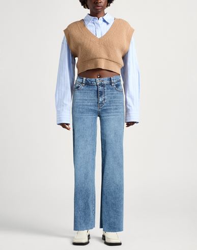 Le Slim Palazzo Woman Jeans Blue Size 26 Cotton, Pre