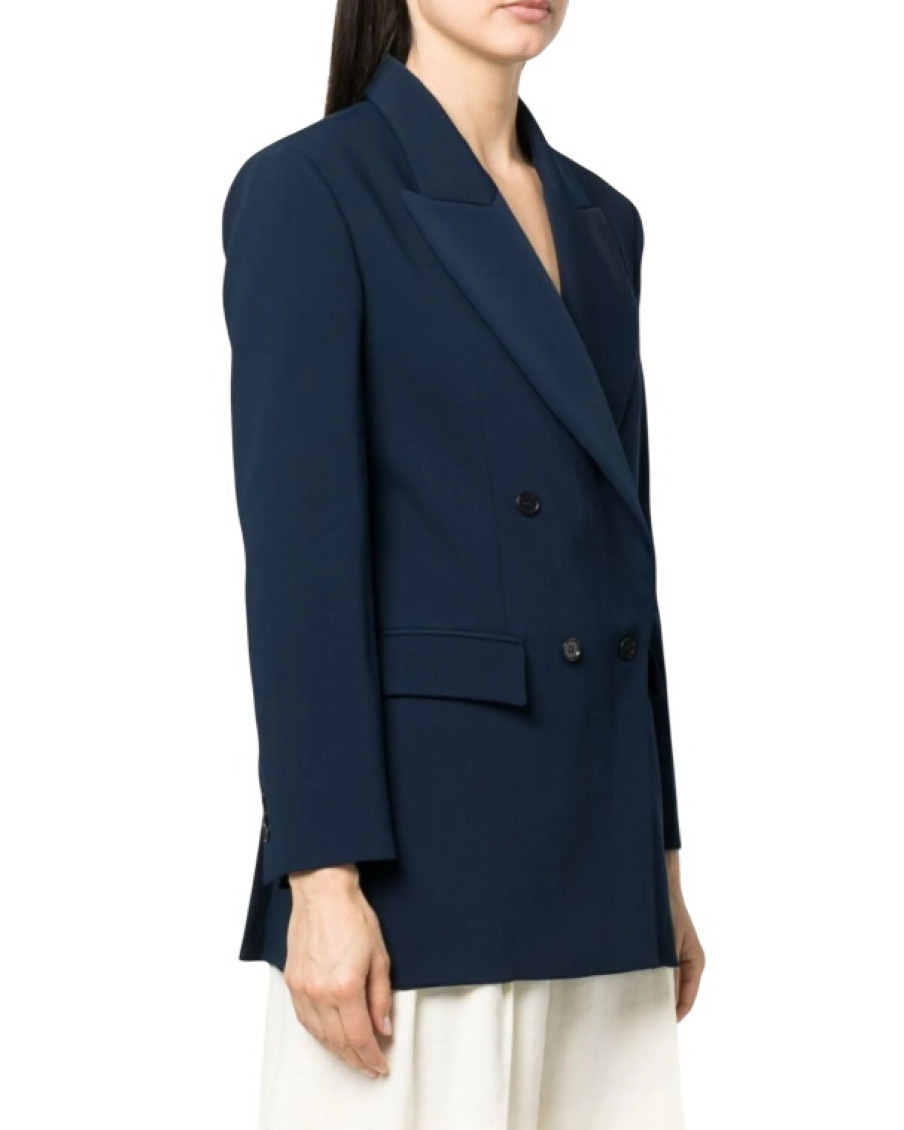 Parosh - double breasted jacket notch lapels button