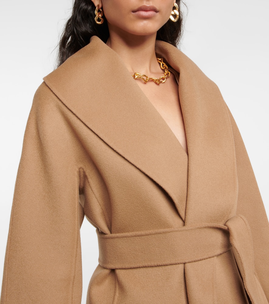 Messi belted virgin-wool coat