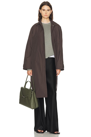 EAVES x Jasmine Tookes Kenzie Trench Coat in Ganache - Taupe. M also in L, S, XL