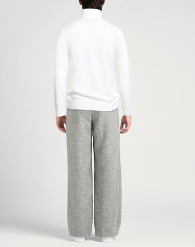 Man Turtleneck Ivory Size 38 Merino Wool