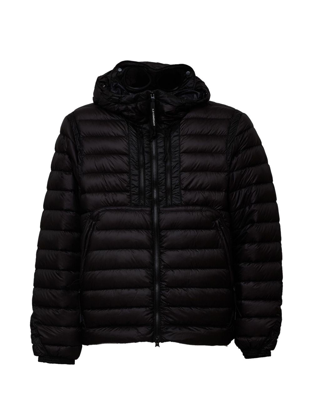 Micro-Ripstop Nylon Puffer Down Jacket — Black