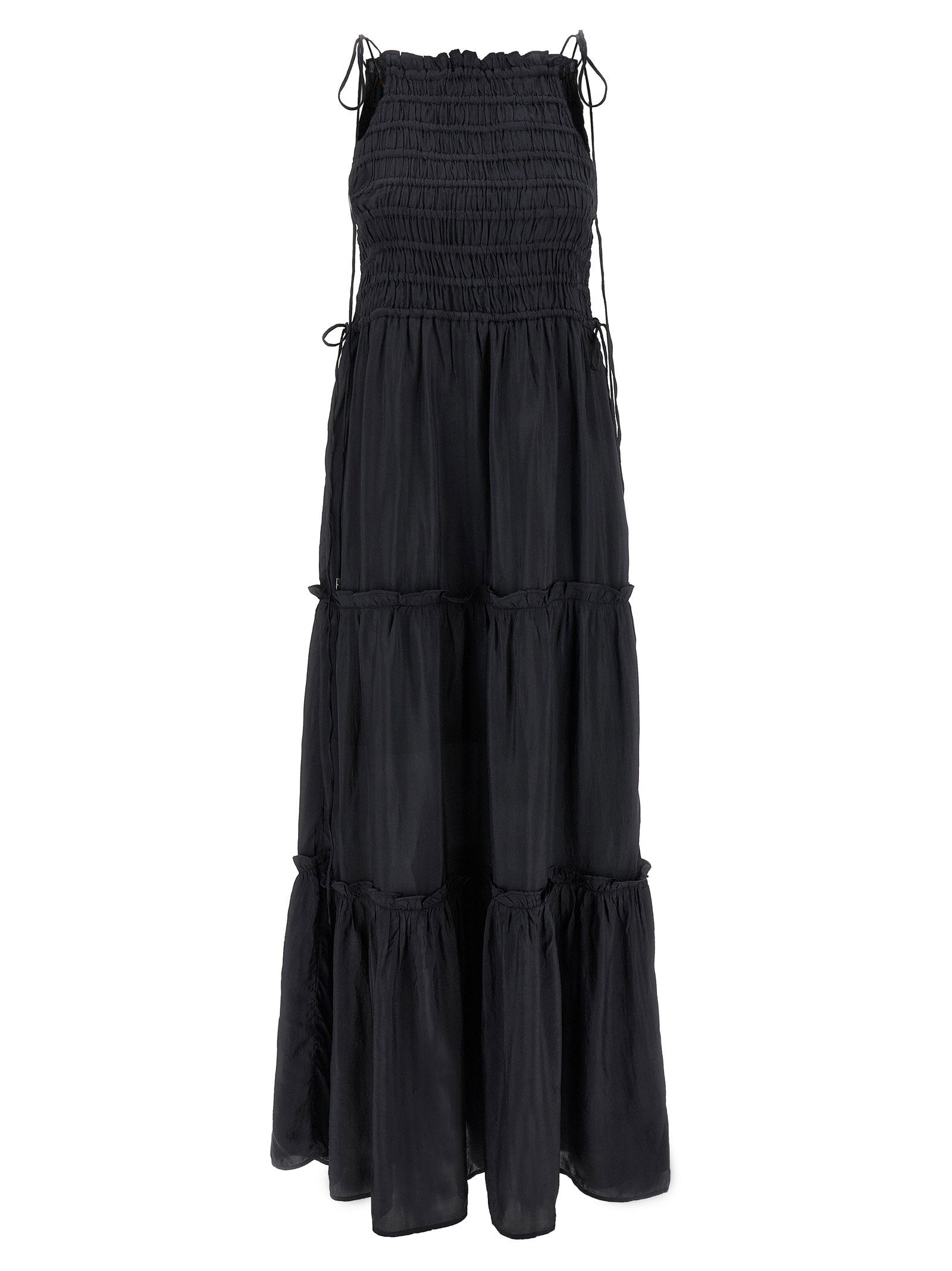 Black Smock Tie Dress
