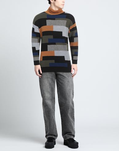 Sun House Man Turtleneck Camel Size L Wool, Polyamide