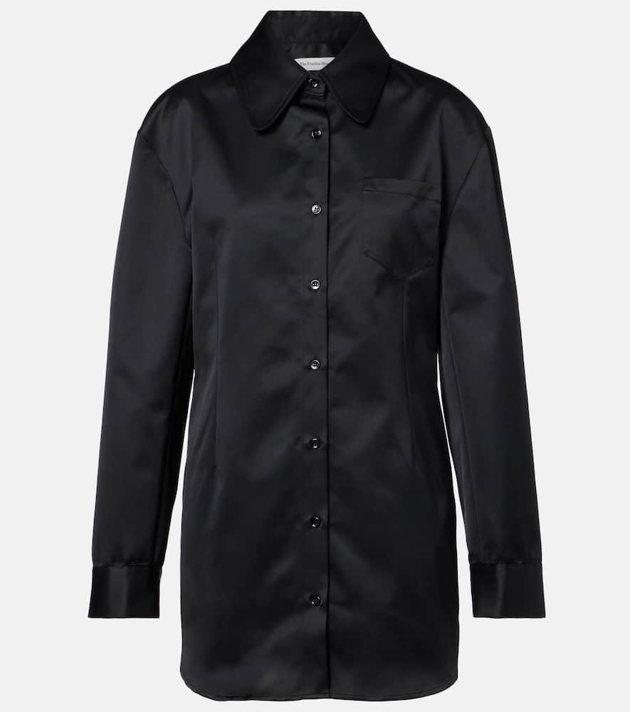 Akita satin shirt dress