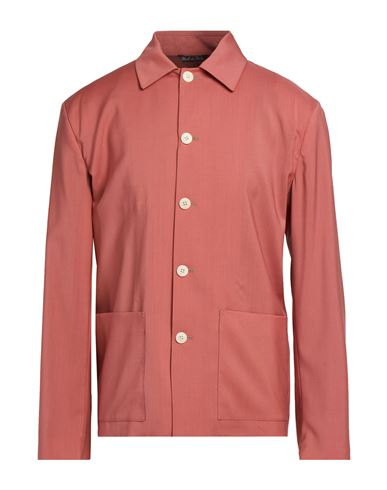 Man Shirt Rust Size 38 Virgin Wool