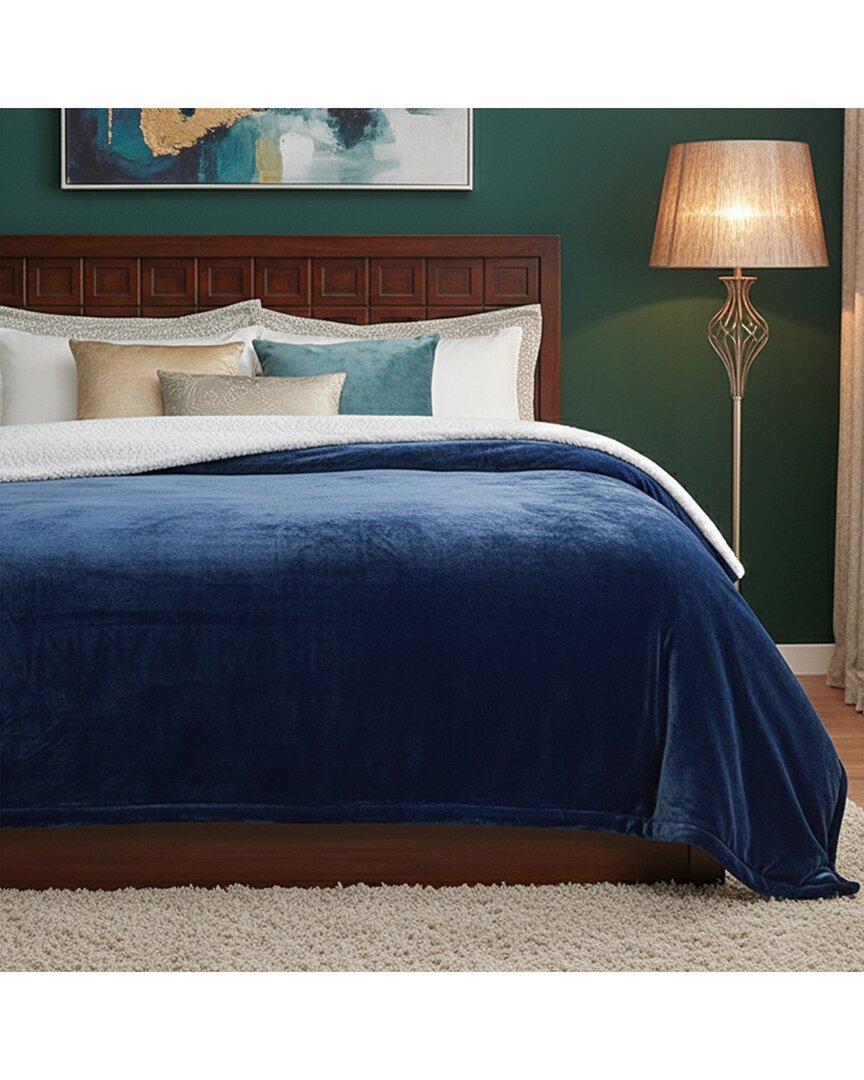 Lightweight Super Soft Cozy Sherpa Fleece Throw Bl