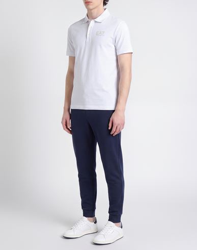 Man Polo shirt White Size XXL Cotton, Elastane