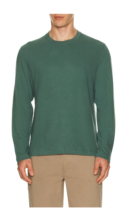 Theory Delroy Long Sleeve Tee in Dark Feldspar Green - Green. M also in S, L, XL/1X, XXL/2X