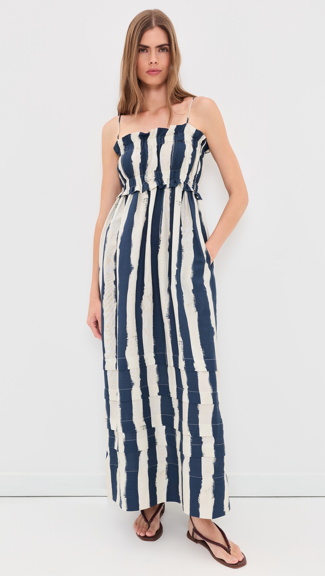Larkin Dress Lighthouse Stripe Navy