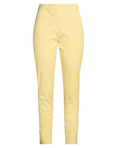 Woman Pants Yellow Size 8 Cotton, Polyamide, Elastane