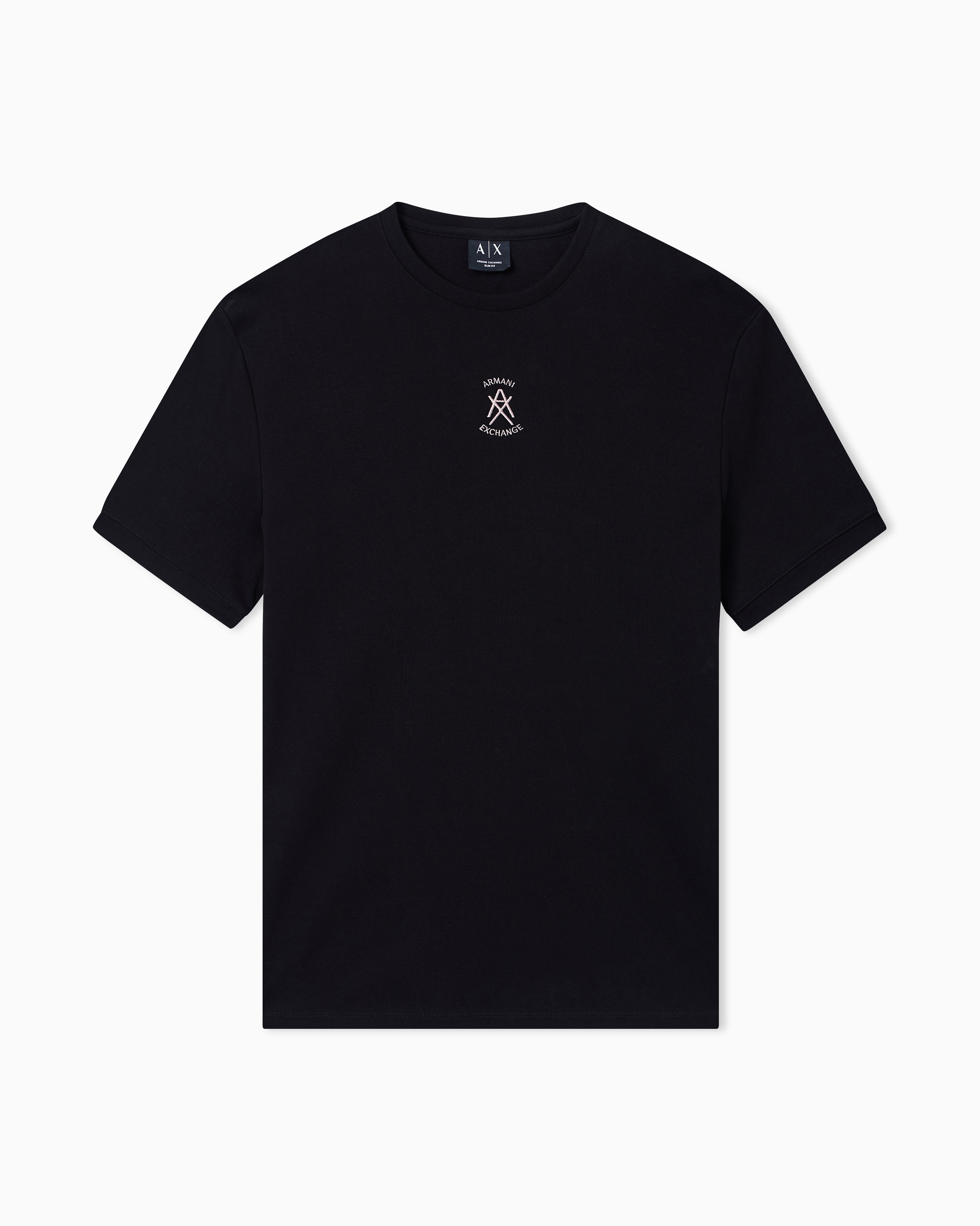 Slim-fit T-shirt in ribbed cotton