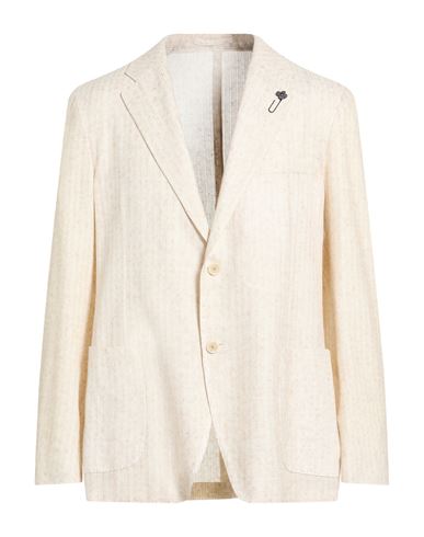 Man Blazer Ivory Size 44 Lyocell, Linen