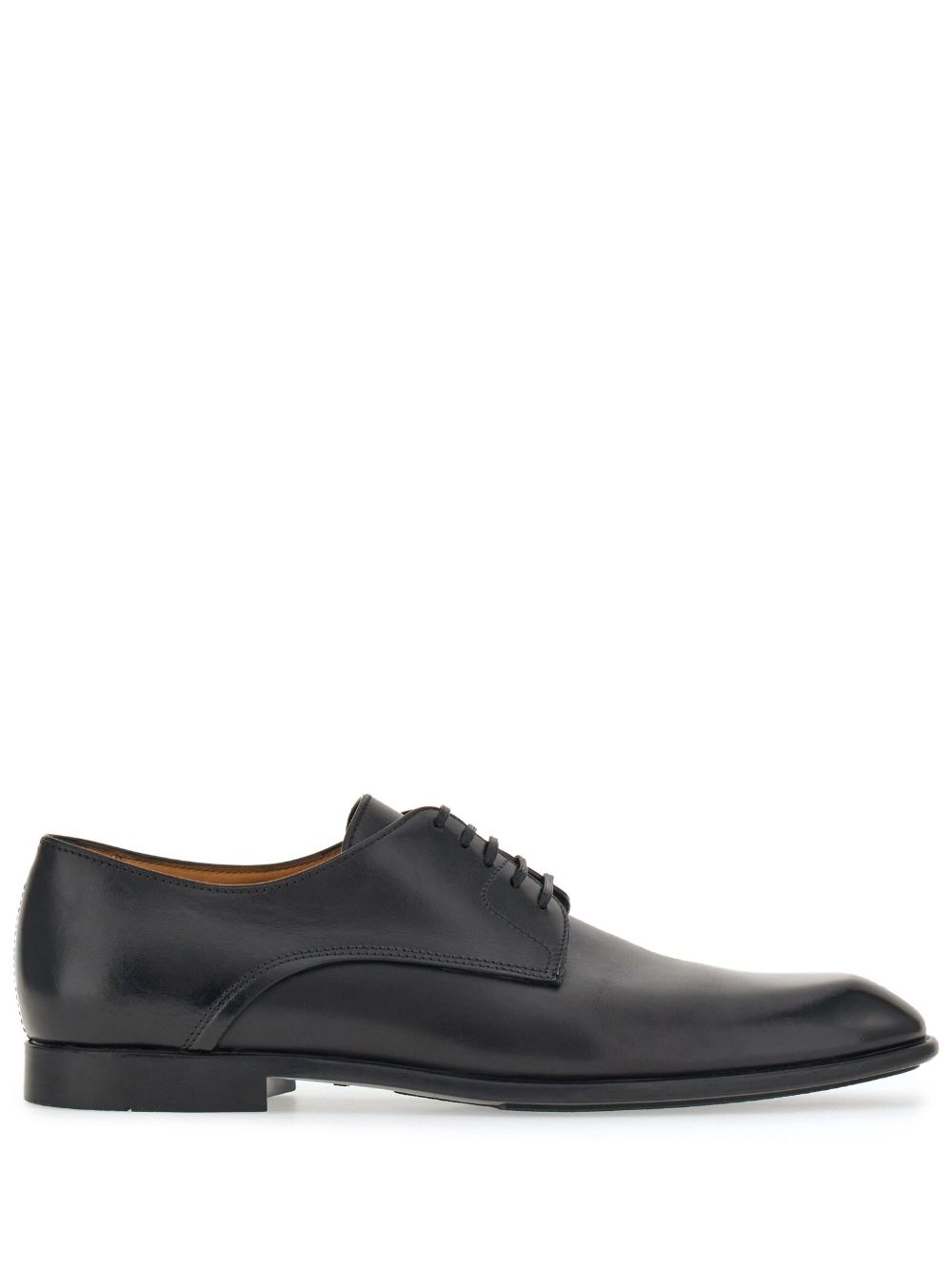Lace-up leather derby shoes - Brown