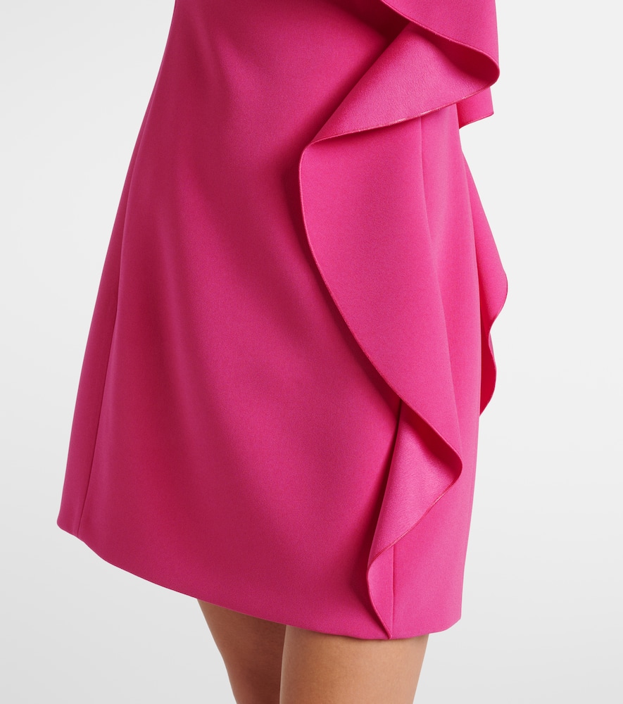 Giacomo ruffled sable minidress