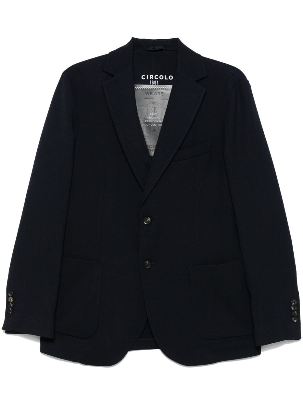 Textured blazer - Blue