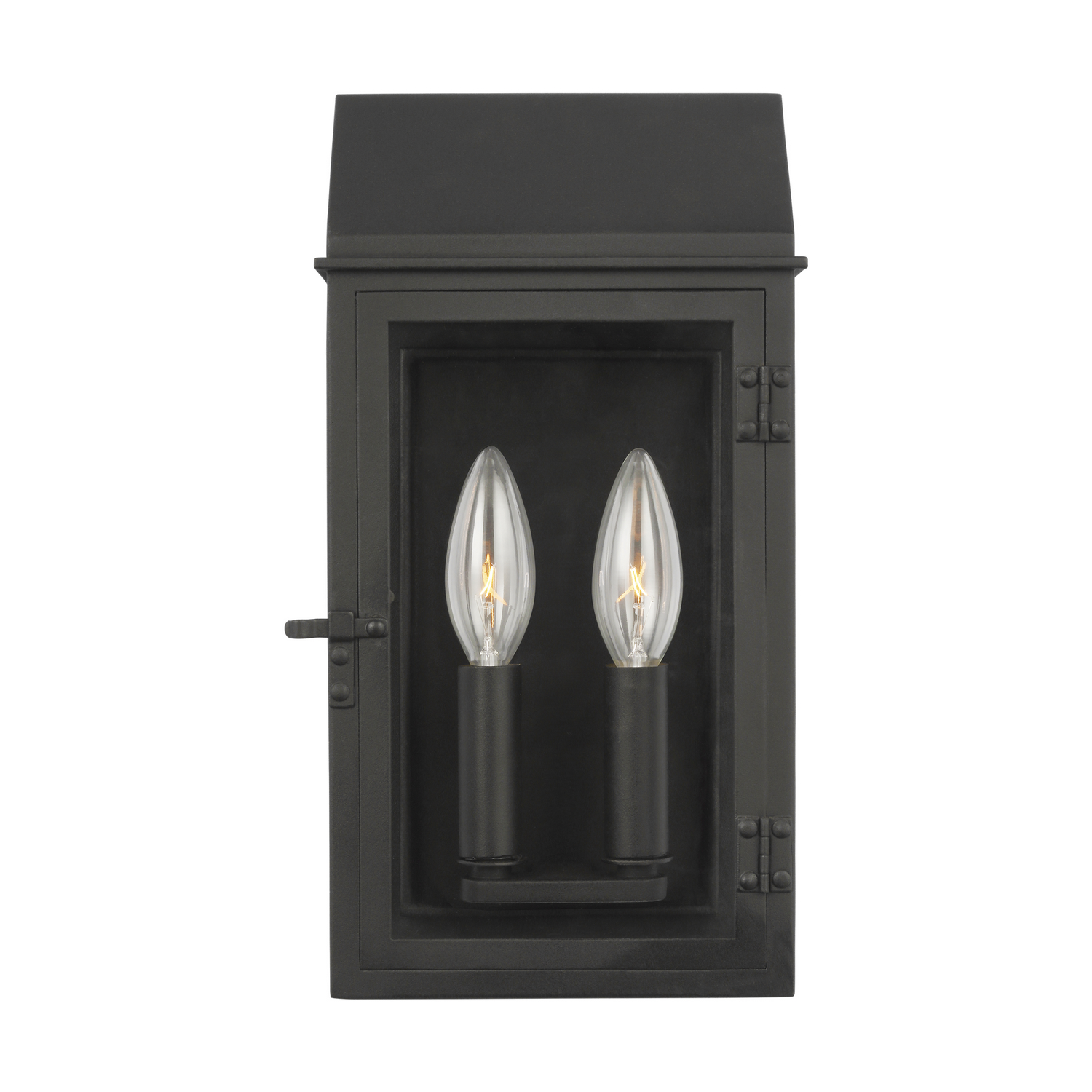Visual Comfort Studio Hingham 2-Light Outdoor Wall Light in Textured Black by Chapman & Myer