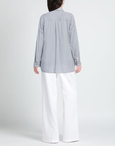 Finamore 1925 Woman Shirt Light grey Size 8 Cotton, Cashmere