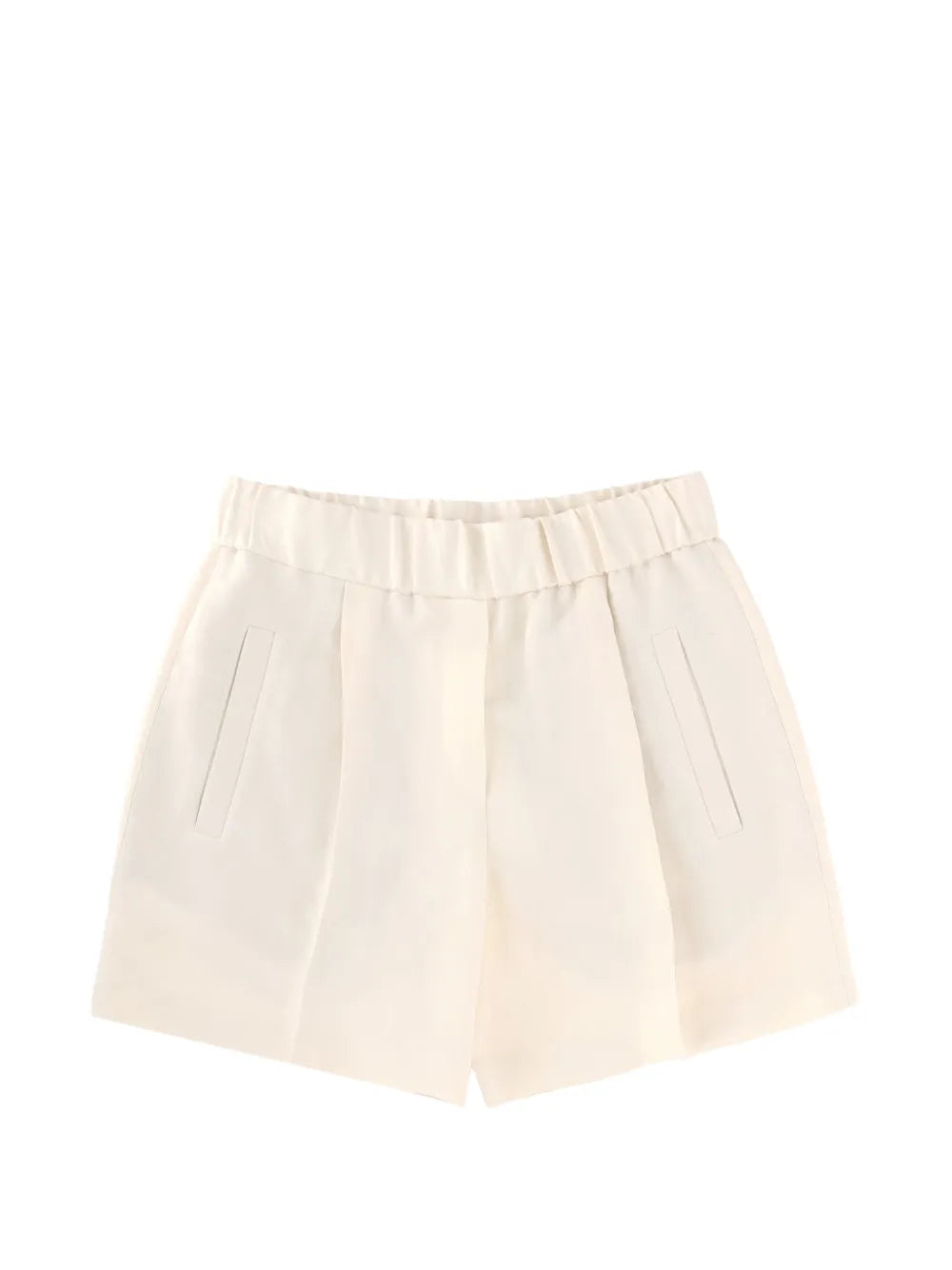 Pleated Shorts — Ivory