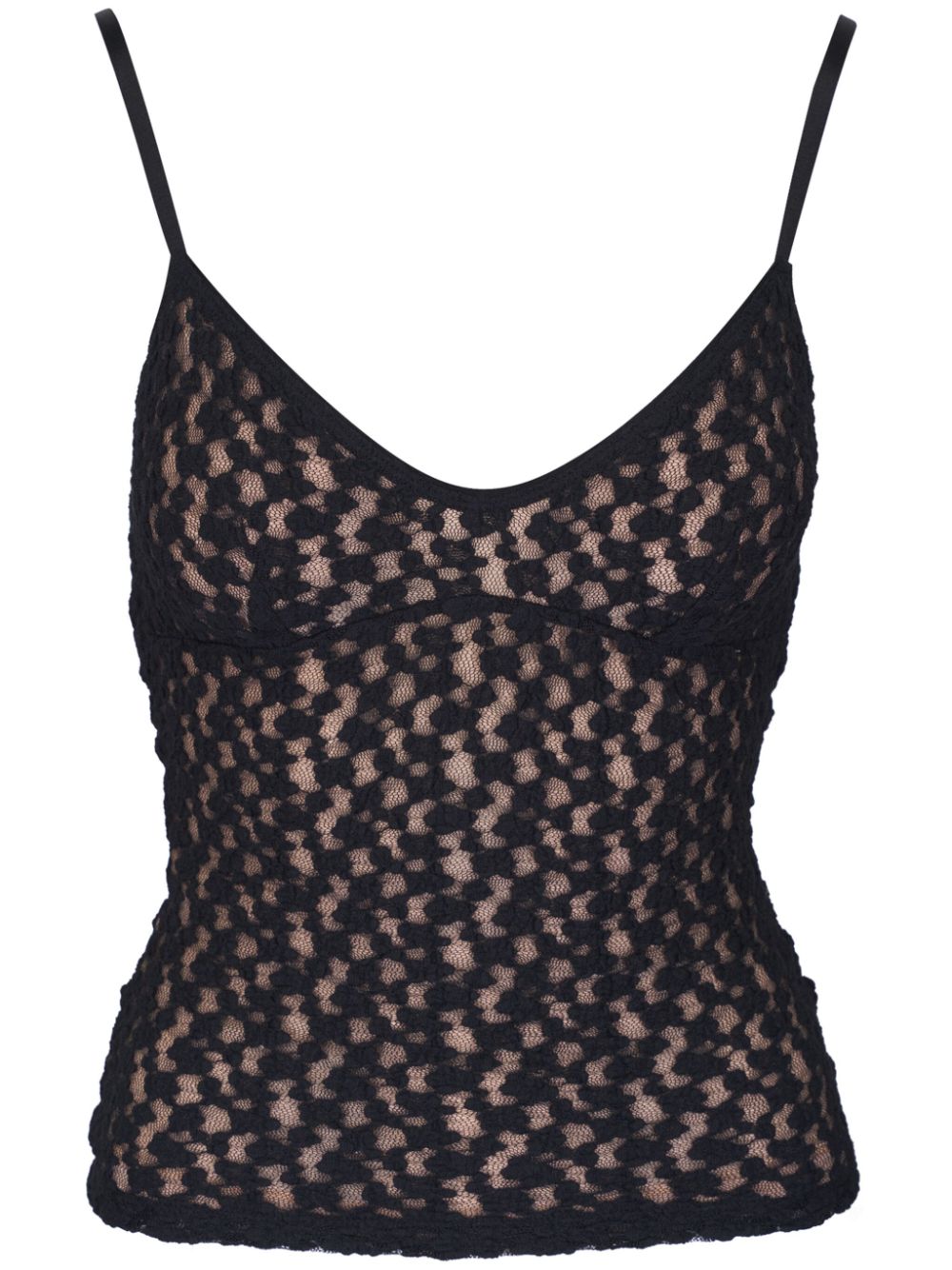 Floral lace top - Black