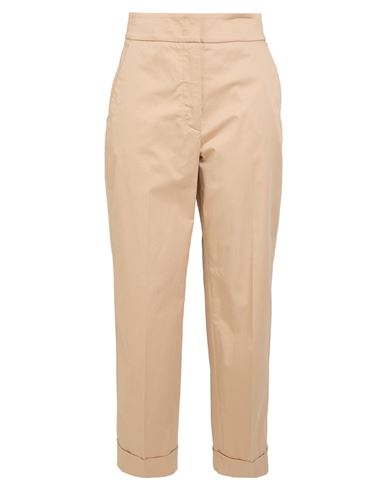 Peserico Woman Pants Sand Size 10 Cotton, Elastane
