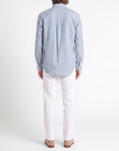 Façonnable Man Shirt Slate blue Size L Cotton
