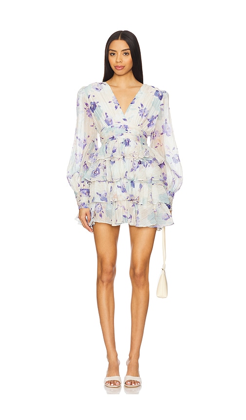 Line & Dot Fleur Mini Tiered Dress in Lavender. -  XL also in L, M