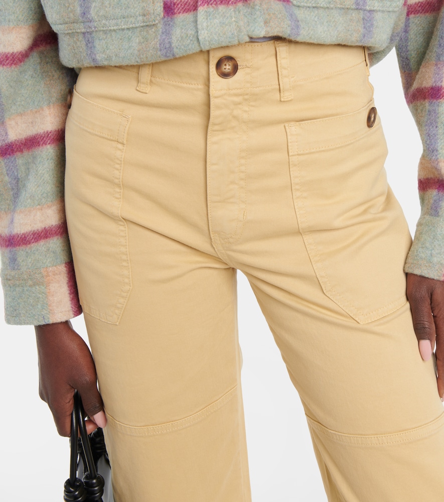 High-rise cropped cargo pants