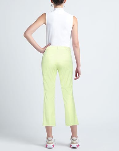 Woman Pants Yellow Size 8 Cotton, Elastane