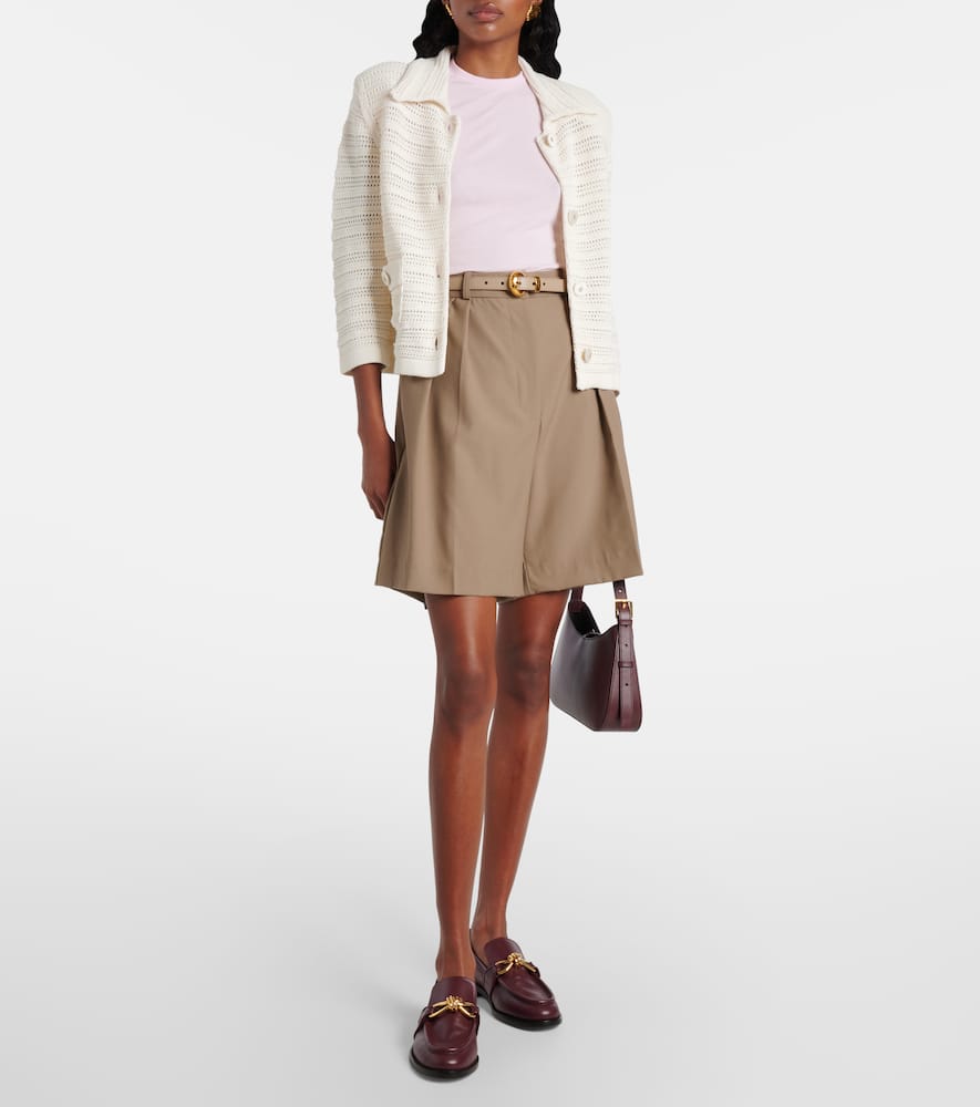 Precise Pointelle cotton-blend cardigan