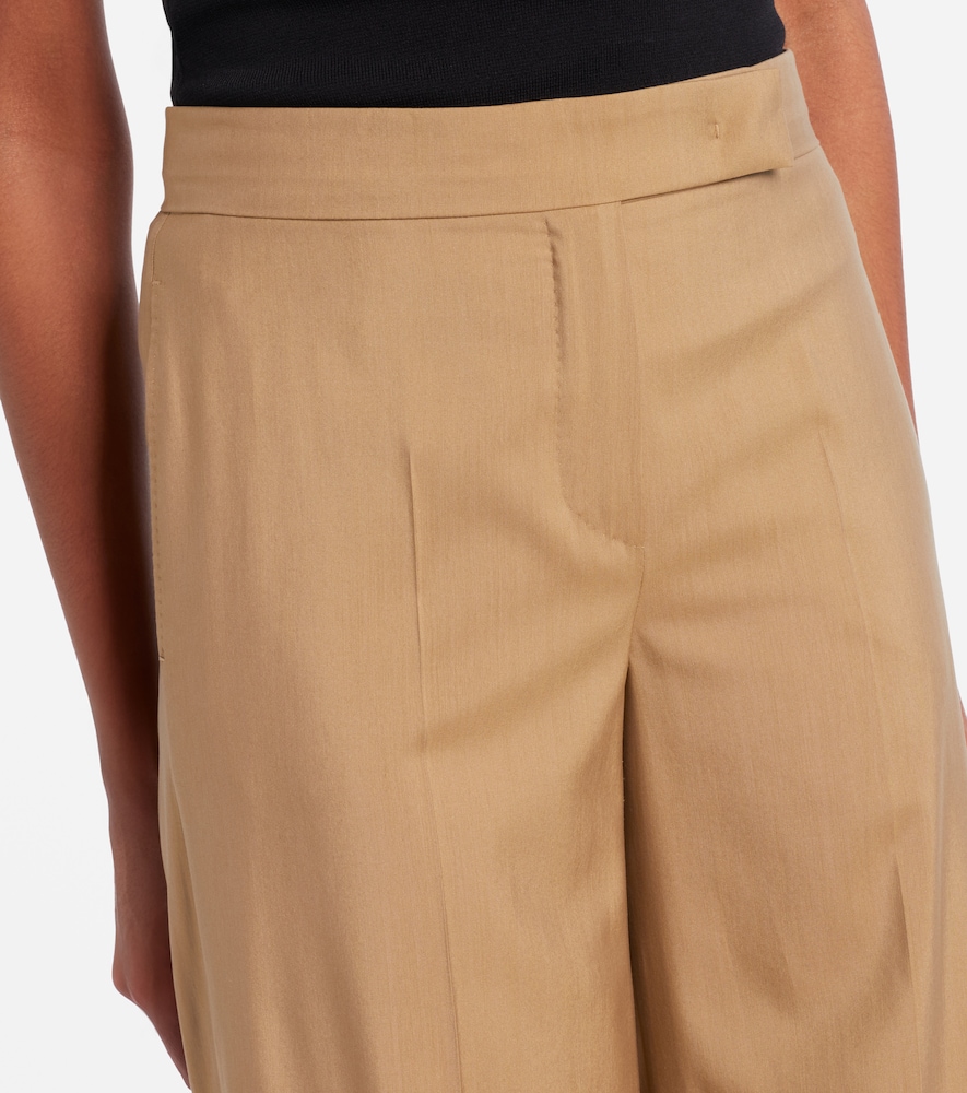 Bronte wool and silk wide-leg pants