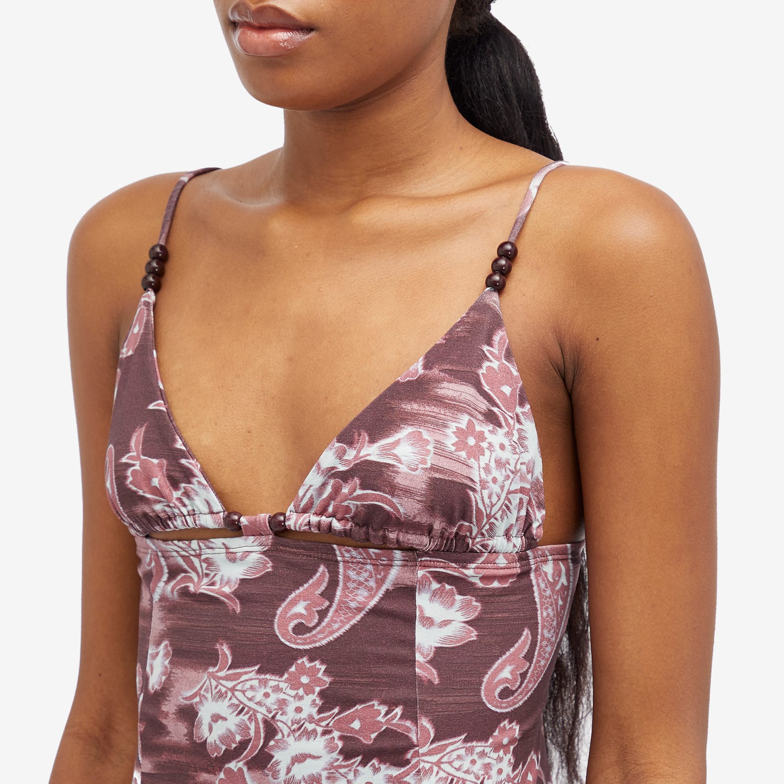 Women's Ellie Top in Median Paisley Burgundy, Size Small