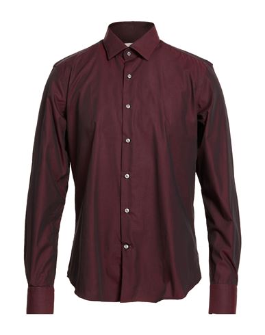 Man Shirt Burgundy Size 16 Cotton